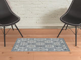 2' x 3' Blue Medallion Power Loom Area Rug