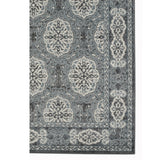 2' X 6' Gray and Blue Medallion Power Loom Runner Rug