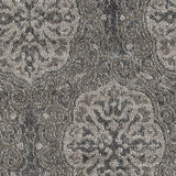 6' Brown Round Medallion Power Loom Area Rug