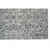 10' Light Blue Floral Power Loom Runner Rug