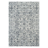 8' x 10' Blue and Ivory Oriental Power Loom Area Rug