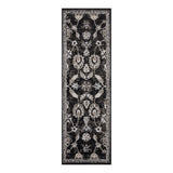 2' X 6' Brown and Black Oriental Power Loom Runner Rug