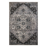 2' x 3' Gray Medallion Power Loom Area Rug