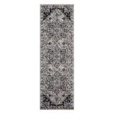 2' X 6' Gray Medallion Power Loom Runner Rug