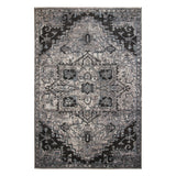 5' x 7' Gray Medallion Power Loom Area Rug