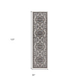 4' x 6' Taupe Medallion Power Loom Area Rug