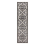 10' Taupe Medallion Power Loom Runner Rug