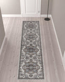 10' Taupe Medallion Power Loom Runner Rug