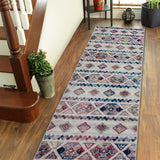 10' Ivory Geometric Power Loom Runner Rug