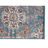 2' x 3' Blue and Orange Medallion Power Loom Area Rug