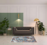4' x 6' Orange Medallion Power Loom Area Rug