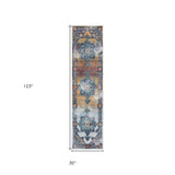 4' x 6' Orange Medallion Power Loom Area Rug