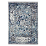 4' x 6' Gray Medallion Power Loom Area Rug