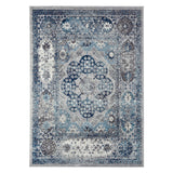 9' x 12' Gray Medallion Power Loom Area Rug