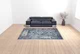 9' x 12' Gray Medallion Power Loom Area Rug