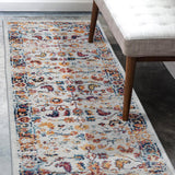 9' x 12' Gray Medallion Power Loom Area Rug
