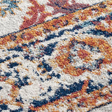 2' X 6' Orange Floral Power Loom Runner Rug