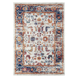 4' x 6' Orange Floral Power Loom Area Rug