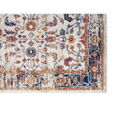 9' x 12' Orange Floral Power Loom Area Rug