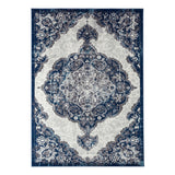 2' x 3' Blue and Gray Medallion Power Loom Area Rug