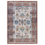 5' x 7' Brown Floral Power Loom Area Rug