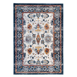 5' x 7' Blue Floral Power Loom Area Rug