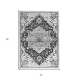 9' x 12' Ivory Medallion Power Loom Area Rug