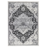 2' X 6' Gray Medallion Power Loom Runner Rug