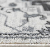 5' x 7' Gray Medallion Power Loom Area Rug