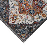 5' x 7' Brown Medallion Power Loom Area Rug