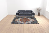 9' x 12' Brown Medallion Power Loom Area Rug