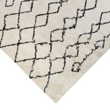 7' x 9' Gray and Ivory Geometric Shag Area Rug