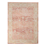 9' X 13' Salmon Floral Power Loom Area Rug