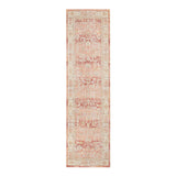 8' Salmon Floral Power Loom Runner Rug