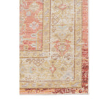 8' Salmon Floral Power Loom Runner Rug