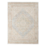 4' x 6' Blue and Gray Medallion Power Loom Area Rug