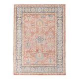 9' X 13' Coral Floral Power Loom Area Rug