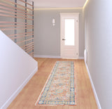8' Coral Floral Power Loom Runner Rug