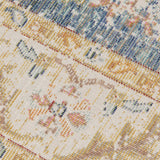 5' x 7' Blue Floral Power Loom Area Rug