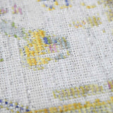 9' X 13' Blue Floral Power Loom Area Rug
