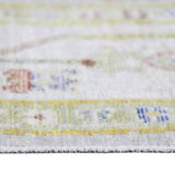 8' Blue Floral Power Loom Runner Rug