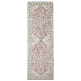 8' Coral Medallion Power Loom Runner Rug