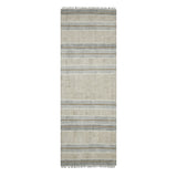 8' Brown Geometric Flatweave Handmade Distressed Runner Rug With Fringe