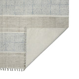 5' x 7' Blue Oriental Flatweave Handmade Distressed Area Rug With Fringe