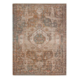 4' x 6' Taupe Medallion Power Loom Area Rug With Fringe