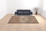 10' x 14' Taupe Medallion Power Loom Area Rug With Fringe