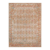 2' x 3' Beige Southwestern Power Loom Area Rug With Fringe