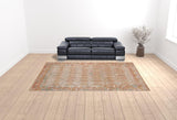 10' x 14' Beige Southwestern Power Loom Area Rug With Fringe