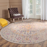 5' x 7' Yellow and Ivory Oriental Power Loom Area Rug With Fringe