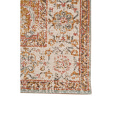 4' x 6' Blue Oriental Power Loom Area Rug With Fringe